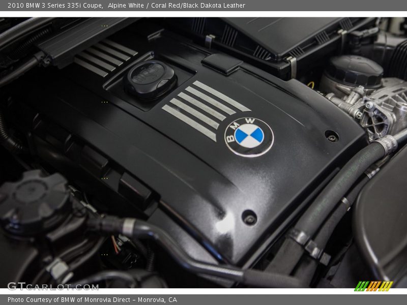 Alpine White / Coral Red/Black Dakota Leather 2010 BMW 3 Series 335i Coupe