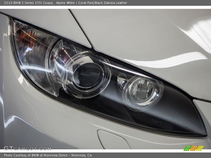 Alpine White / Coral Red/Black Dakota Leather 2010 BMW 3 Series 335i Coupe