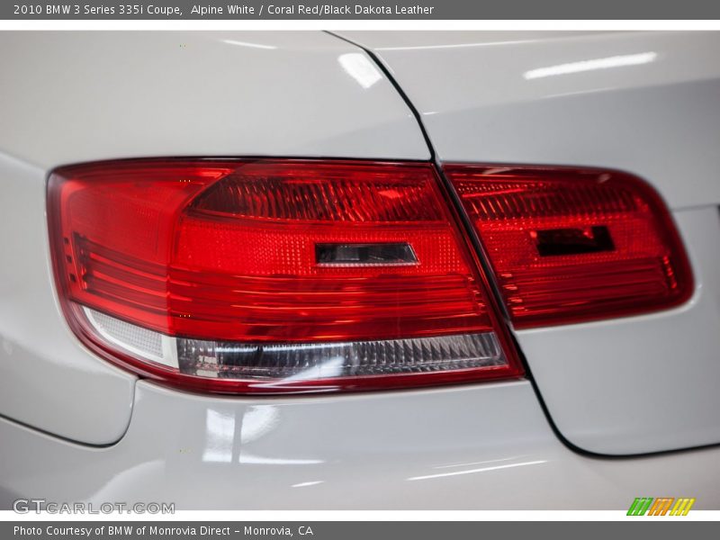Alpine White / Coral Red/Black Dakota Leather 2010 BMW 3 Series 335i Coupe