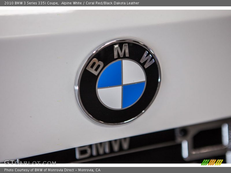 Alpine White / Coral Red/Black Dakota Leather 2010 BMW 3 Series 335i Coupe