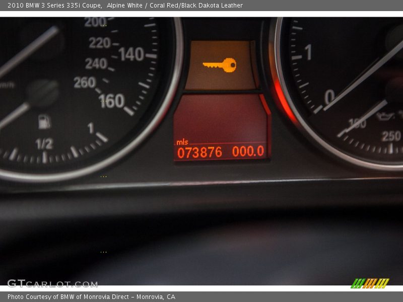 Alpine White / Coral Red/Black Dakota Leather 2010 BMW 3 Series 335i Coupe