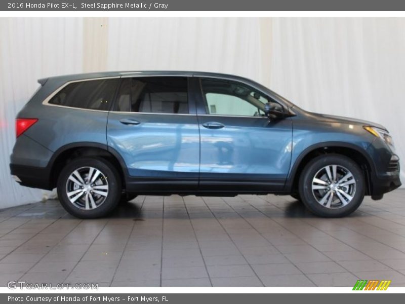 Steel Sapphire Metallic / Gray 2016 Honda Pilot EX-L