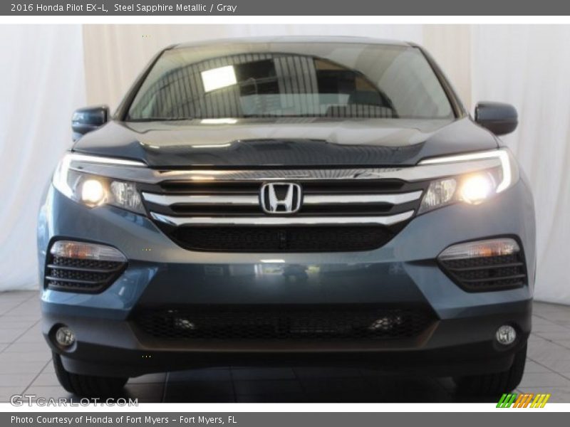 Steel Sapphire Metallic / Gray 2016 Honda Pilot EX-L