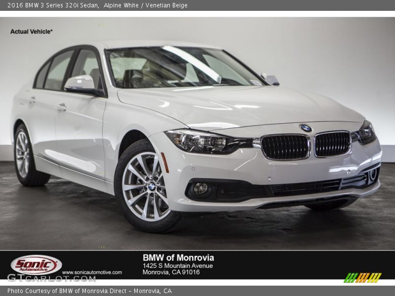 Alpine White / Venetian Beige 2016 BMW 3 Series 320i Sedan