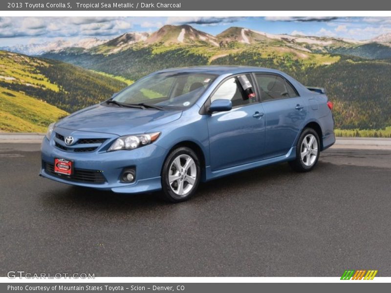 Tropical Sea Metallic / Dark Charcoal 2013 Toyota Corolla S