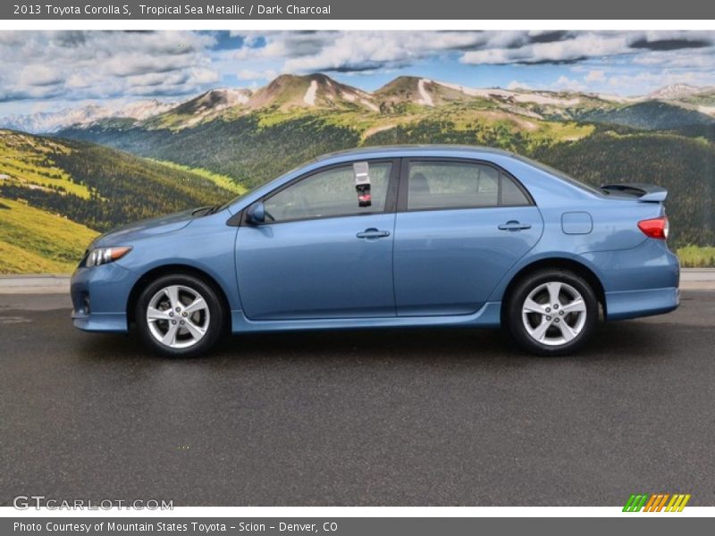 Tropical Sea Metallic / Dark Charcoal 2013 Toyota Corolla S