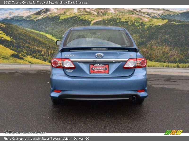 Tropical Sea Metallic / Dark Charcoal 2013 Toyota Corolla S