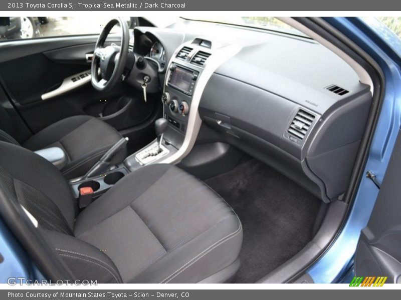Tropical Sea Metallic / Dark Charcoal 2013 Toyota Corolla S
