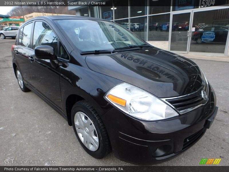 Super Black / Charcoal 2012 Nissan Versa 1.8 S Hatchback