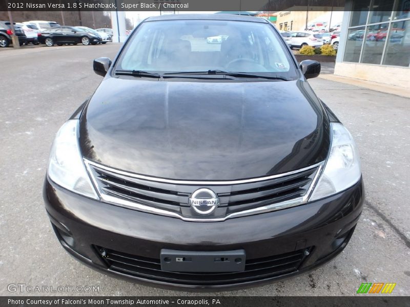 Super Black / Charcoal 2012 Nissan Versa 1.8 S Hatchback