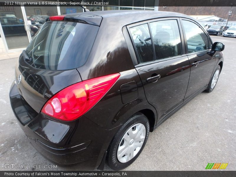 Super Black / Charcoal 2012 Nissan Versa 1.8 S Hatchback