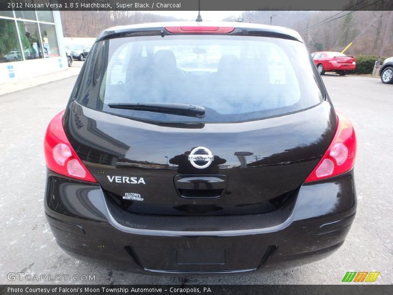 Super Black / Charcoal 2012 Nissan Versa 1.8 S Hatchback