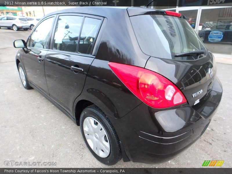 Super Black / Charcoal 2012 Nissan Versa 1.8 S Hatchback