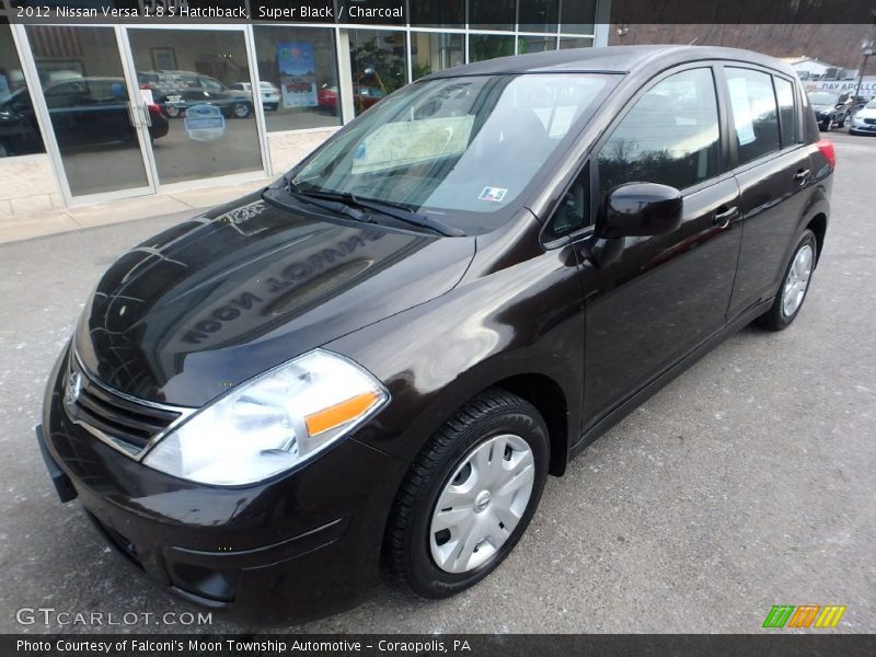 Super Black / Charcoal 2012 Nissan Versa 1.8 S Hatchback