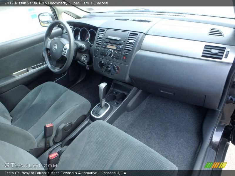 Super Black / Charcoal 2012 Nissan Versa 1.8 S Hatchback