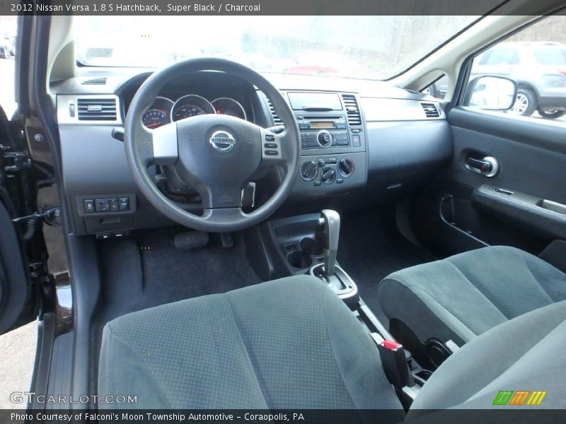 Super Black / Charcoal 2012 Nissan Versa 1.8 S Hatchback