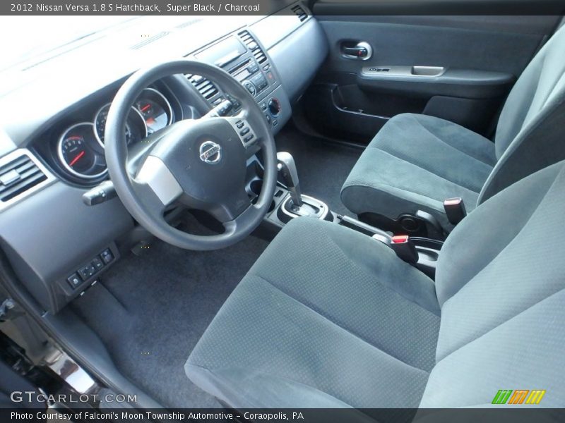 Super Black / Charcoal 2012 Nissan Versa 1.8 S Hatchback