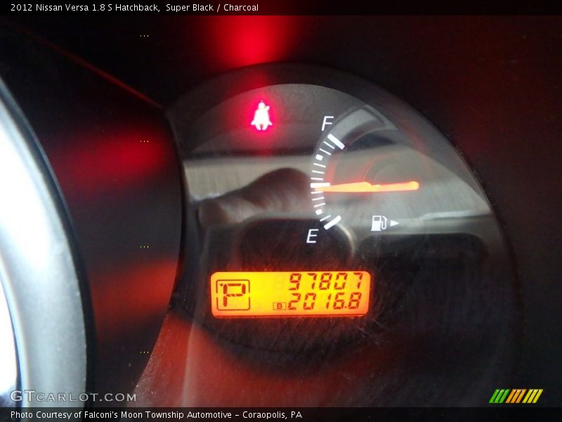 Super Black / Charcoal 2012 Nissan Versa 1.8 S Hatchback