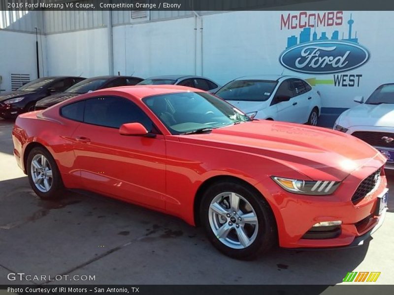 Competition Orange / Ebony 2016 Ford Mustang V6 Coupe