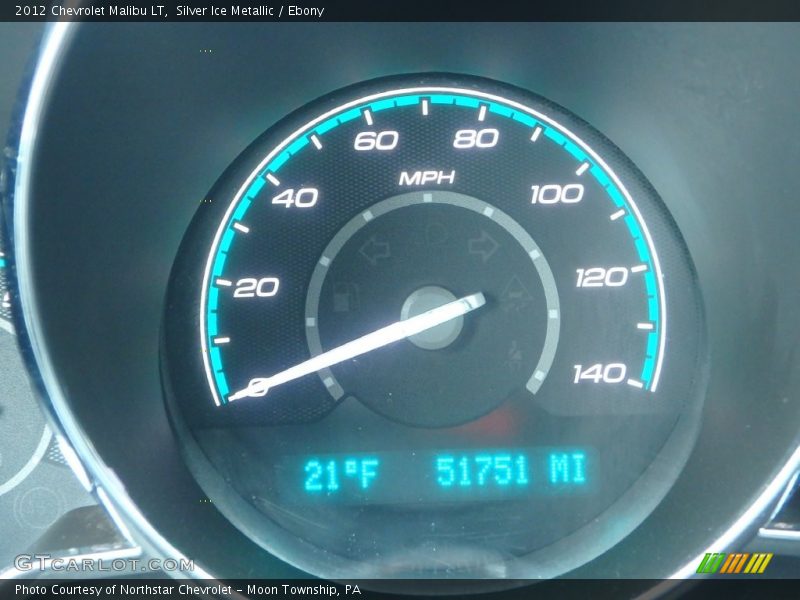 Silver Ice Metallic / Ebony 2012 Chevrolet Malibu LT