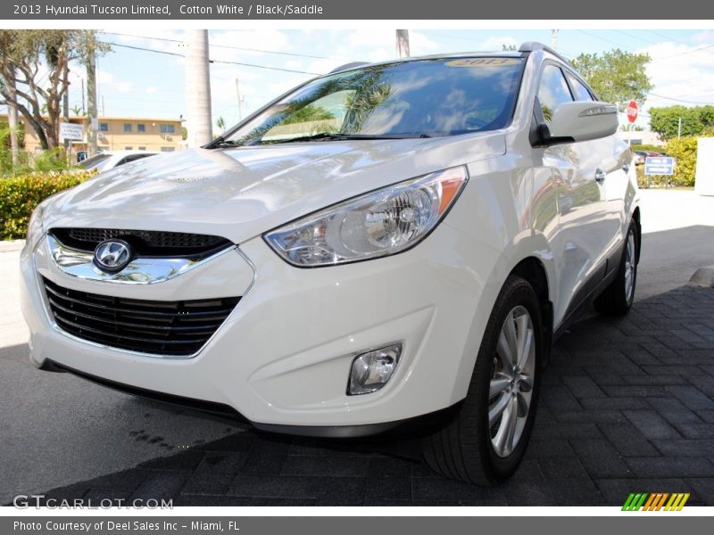 Cotton White / Black/Saddle 2013 Hyundai Tucson Limited