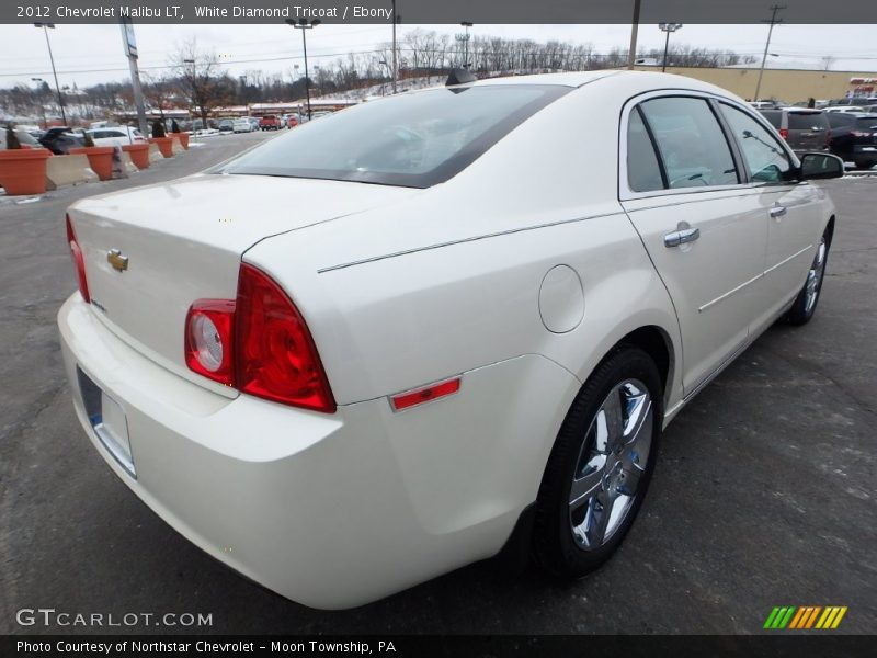 White Diamond Tricoat / Ebony 2012 Chevrolet Malibu LT