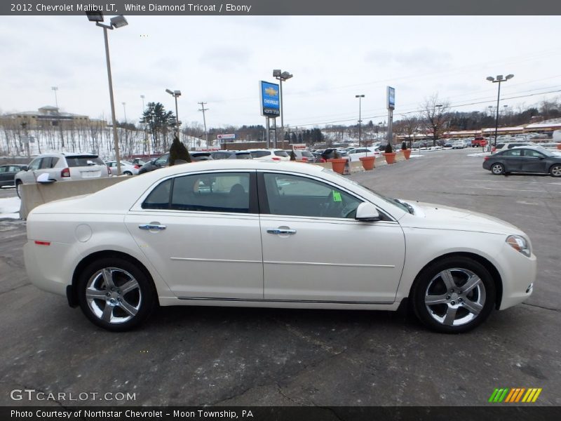 White Diamond Tricoat / Ebony 2012 Chevrolet Malibu LT
