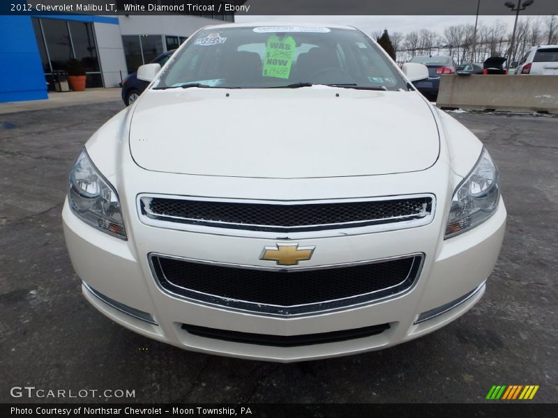 White Diamond Tricoat / Ebony 2012 Chevrolet Malibu LT