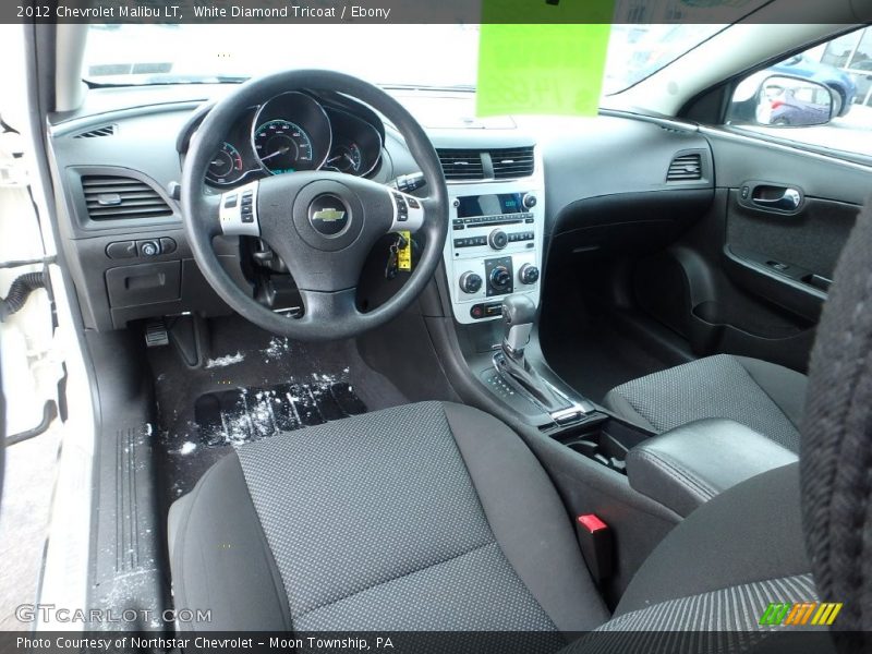 White Diamond Tricoat / Ebony 2012 Chevrolet Malibu LT