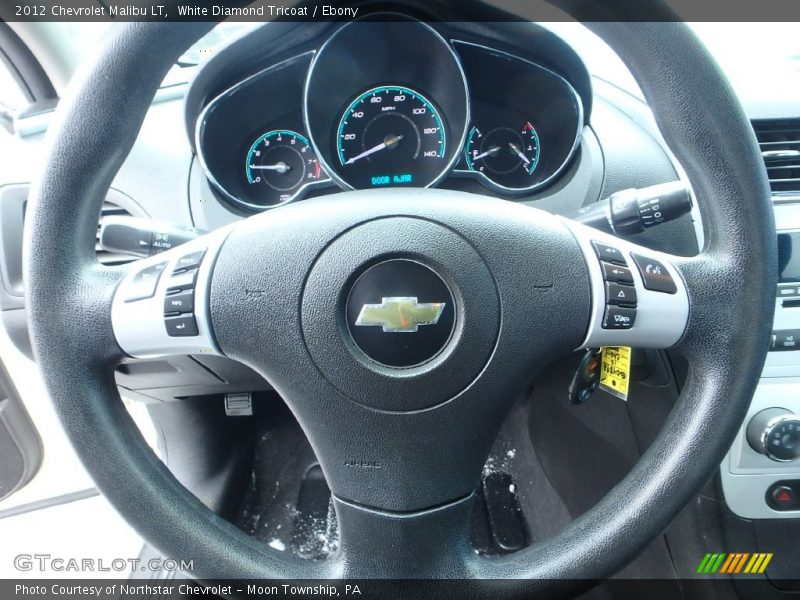 White Diamond Tricoat / Ebony 2012 Chevrolet Malibu LT