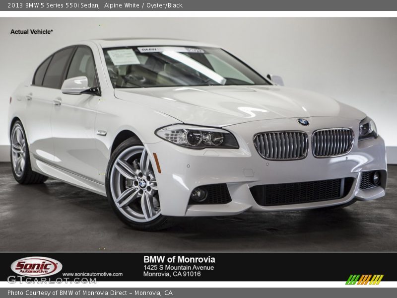 Alpine White / Oyster/Black 2013 BMW 5 Series 550i Sedan
