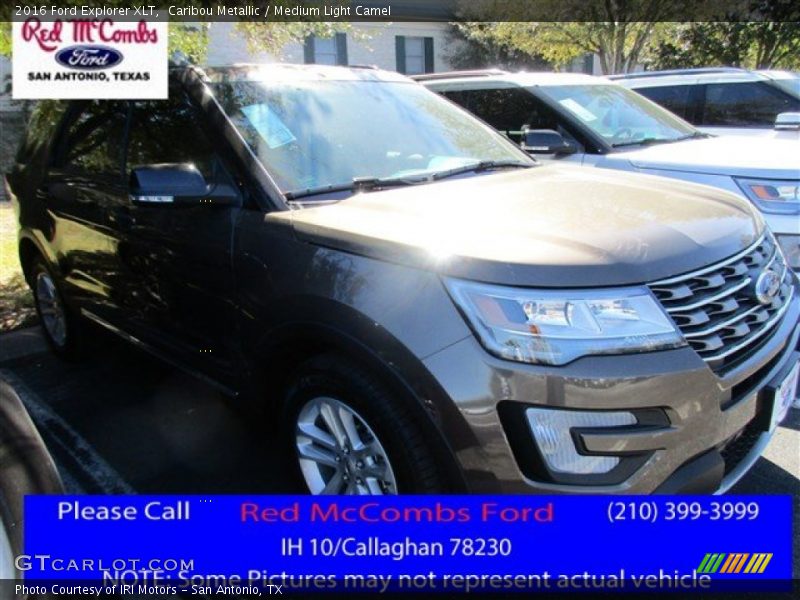 Caribou Metallic / Medium Light Camel 2016 Ford Explorer XLT