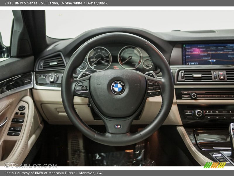Alpine White / Oyster/Black 2013 BMW 5 Series 550i Sedan
