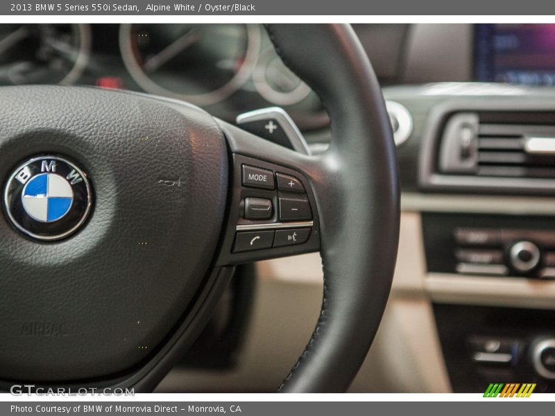 Alpine White / Oyster/Black 2013 BMW 5 Series 550i Sedan
