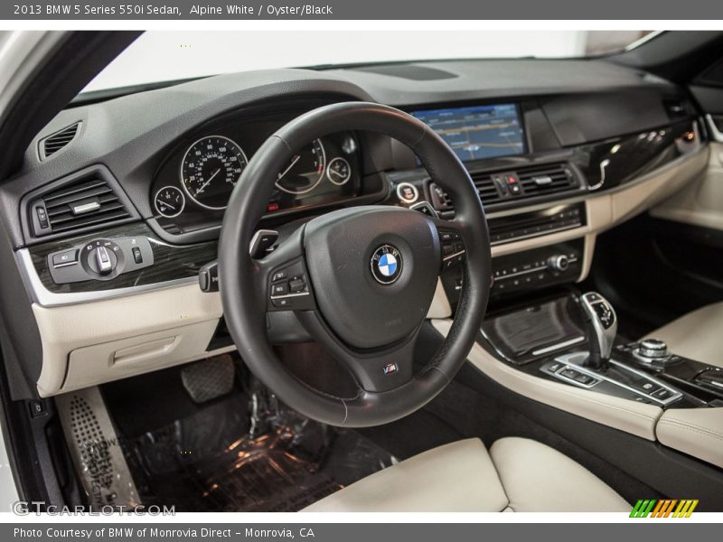 Alpine White / Oyster/Black 2013 BMW 5 Series 550i Sedan