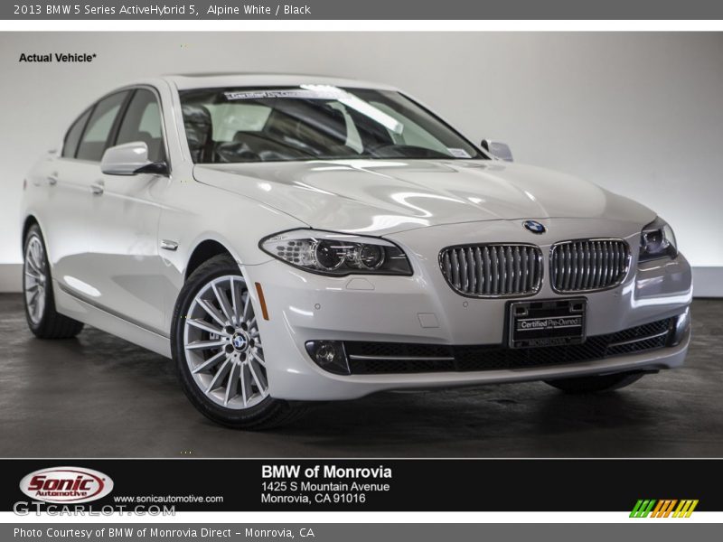 Alpine White / Black 2013 BMW 5 Series ActiveHybrid 5