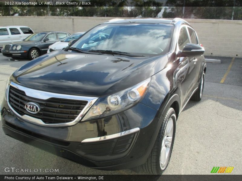 Black Cherry / Black 2012 Kia Sportage LX AWD