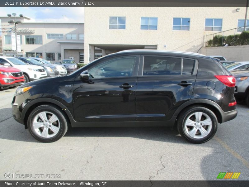 Black Cherry / Black 2012 Kia Sportage LX AWD