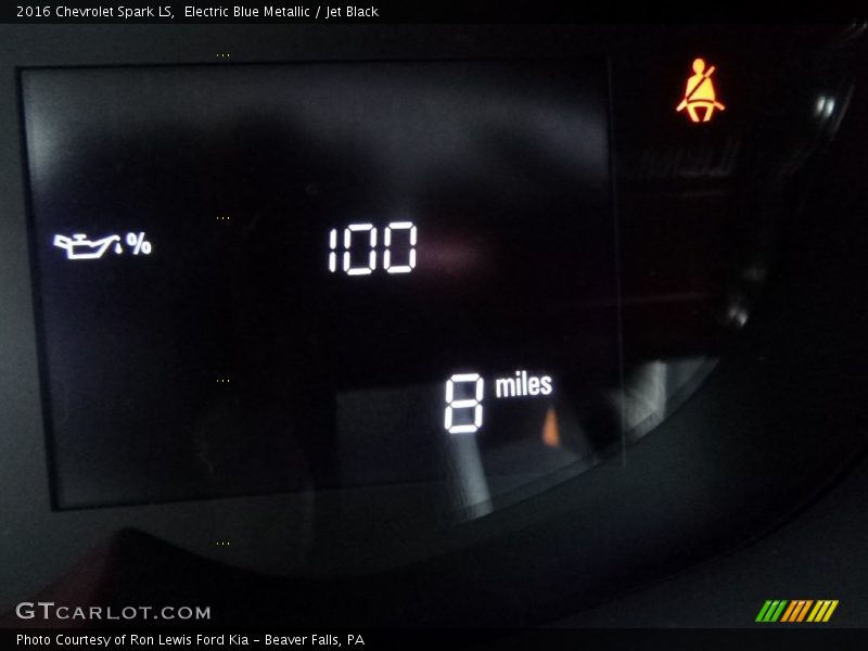 Electric Blue Metallic / Jet Black 2016 Chevrolet Spark LS