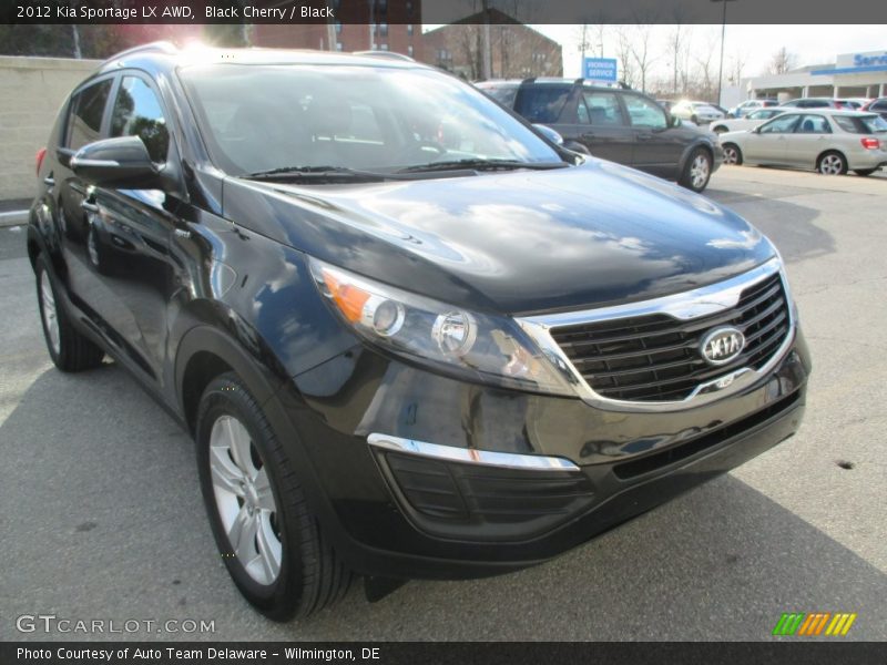 Black Cherry / Black 2012 Kia Sportage LX AWD