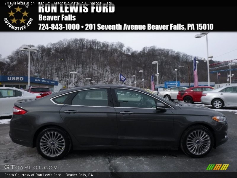 Magnetic Metallic / Charcoal Black 2015 Ford Fusion Titanium