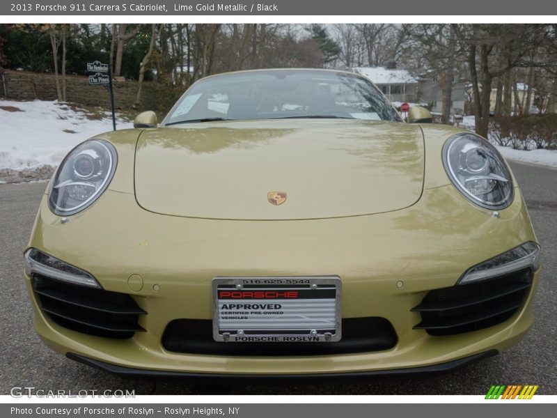 Lime Gold Metallic / Black 2013 Porsche 911 Carrera S Cabriolet