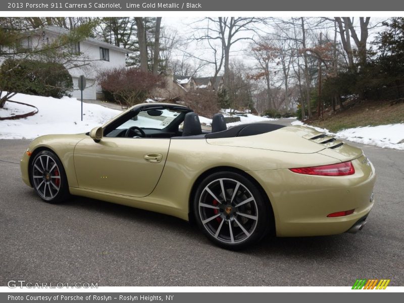 Lime Gold Metallic / Black 2013 Porsche 911 Carrera S Cabriolet