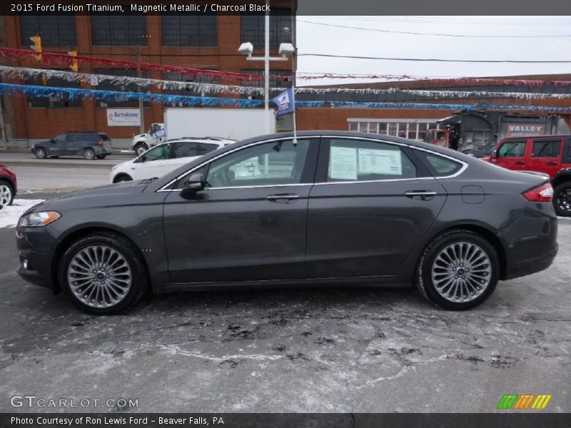 Magnetic Metallic / Charcoal Black 2015 Ford Fusion Titanium