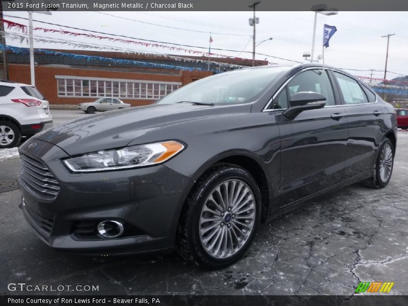 Magnetic Metallic / Charcoal Black 2015 Ford Fusion Titanium