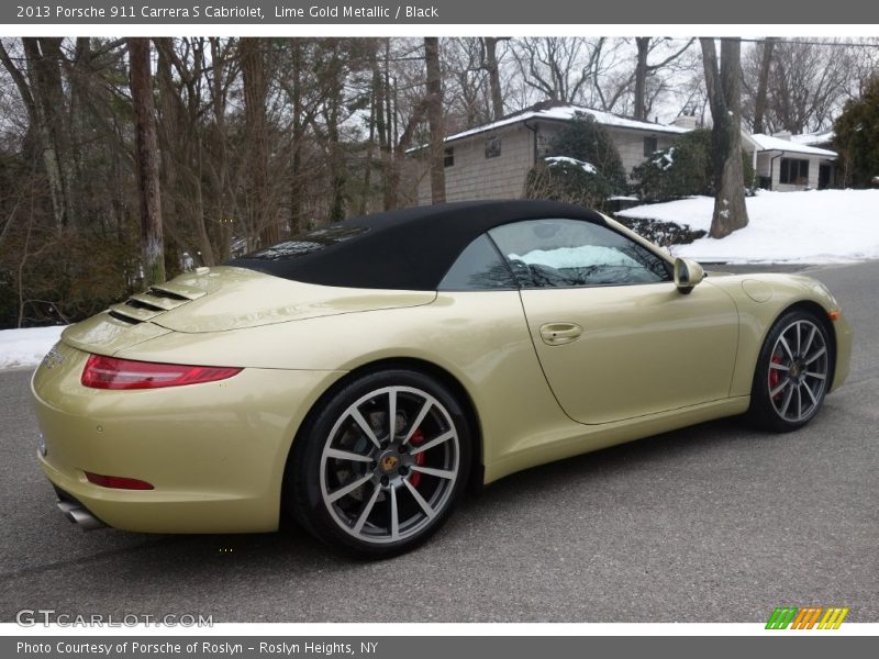 Lime Gold Metallic / Black 2013 Porsche 911 Carrera S Cabriolet