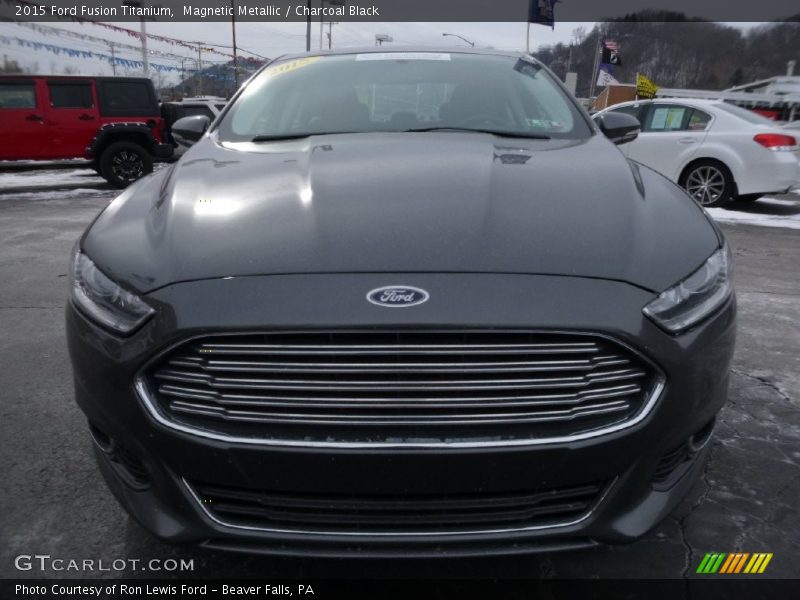 Magnetic Metallic / Charcoal Black 2015 Ford Fusion Titanium
