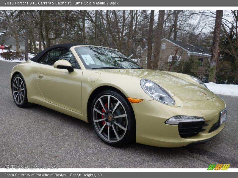 Lime Gold Metallic / Black 2013 Porsche 911 Carrera S Cabriolet