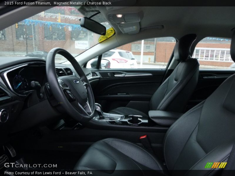 Magnetic Metallic / Charcoal Black 2015 Ford Fusion Titanium