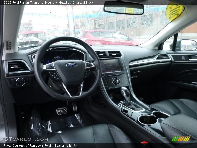 Magnetic Metallic / Charcoal Black 2015 Ford Fusion Titanium